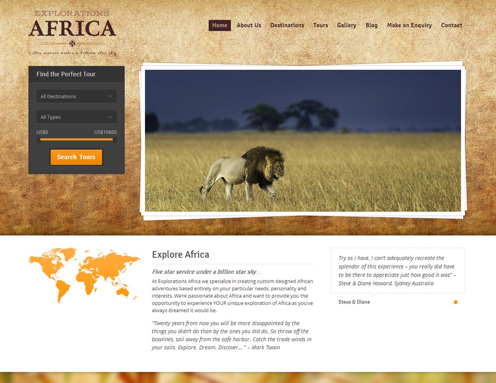 Explorations Africa Home Page