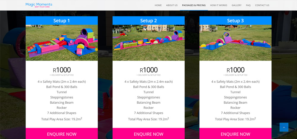 Magic Moments Packages & Pricing