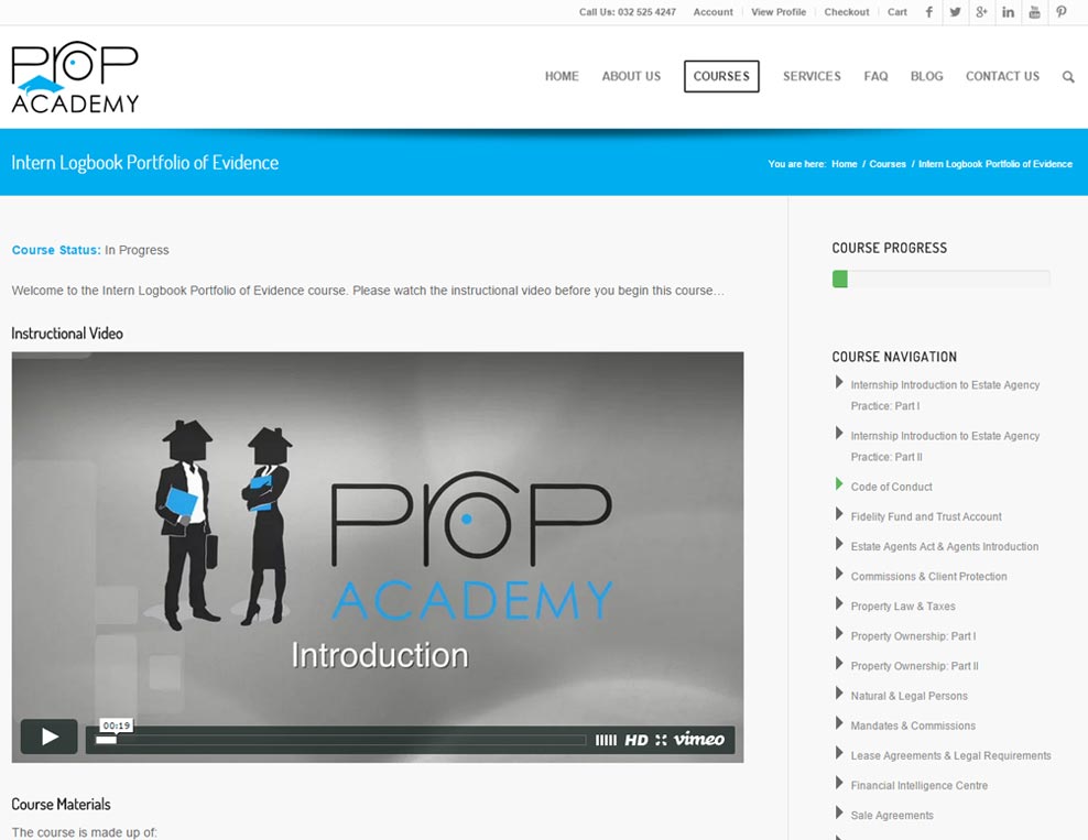 PropAcademy Course Page