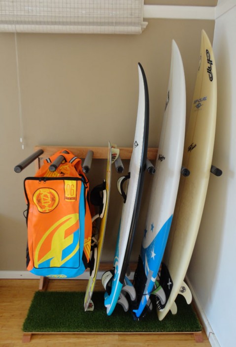 Surfboard Rack with Boards & Kites - Sealed