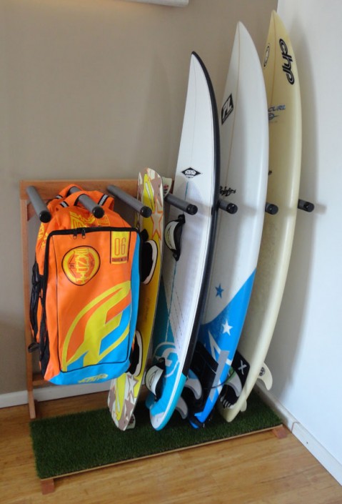 Surfboard Rack with Boards & Kites - Sealed