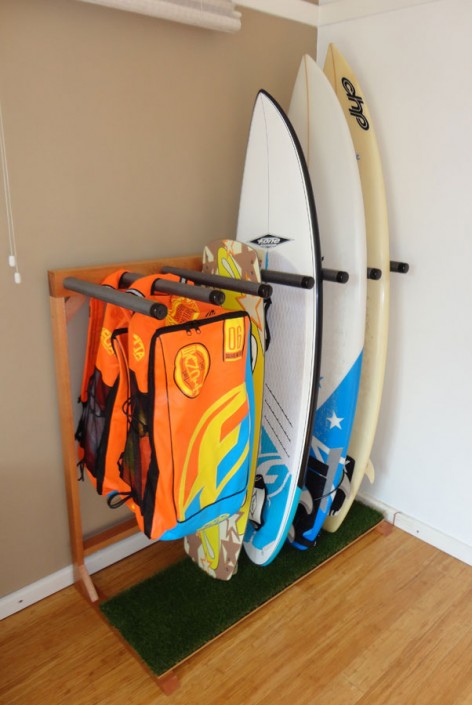 Surfboard Rack with Boards & Kites - Sealed
