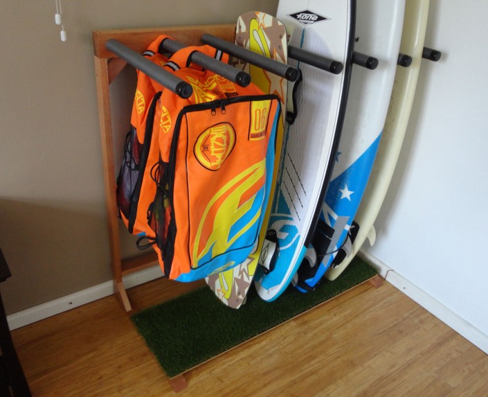 Surfboard Rack with Boards & Kites - Sealed