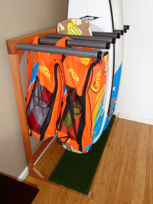 Surfboard Rack with Boards & Kites - Sealed